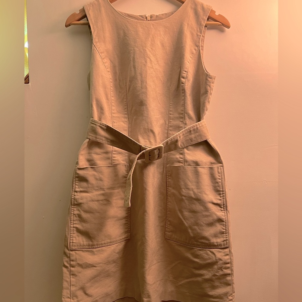 Beige Ann Taylor Denim Dress